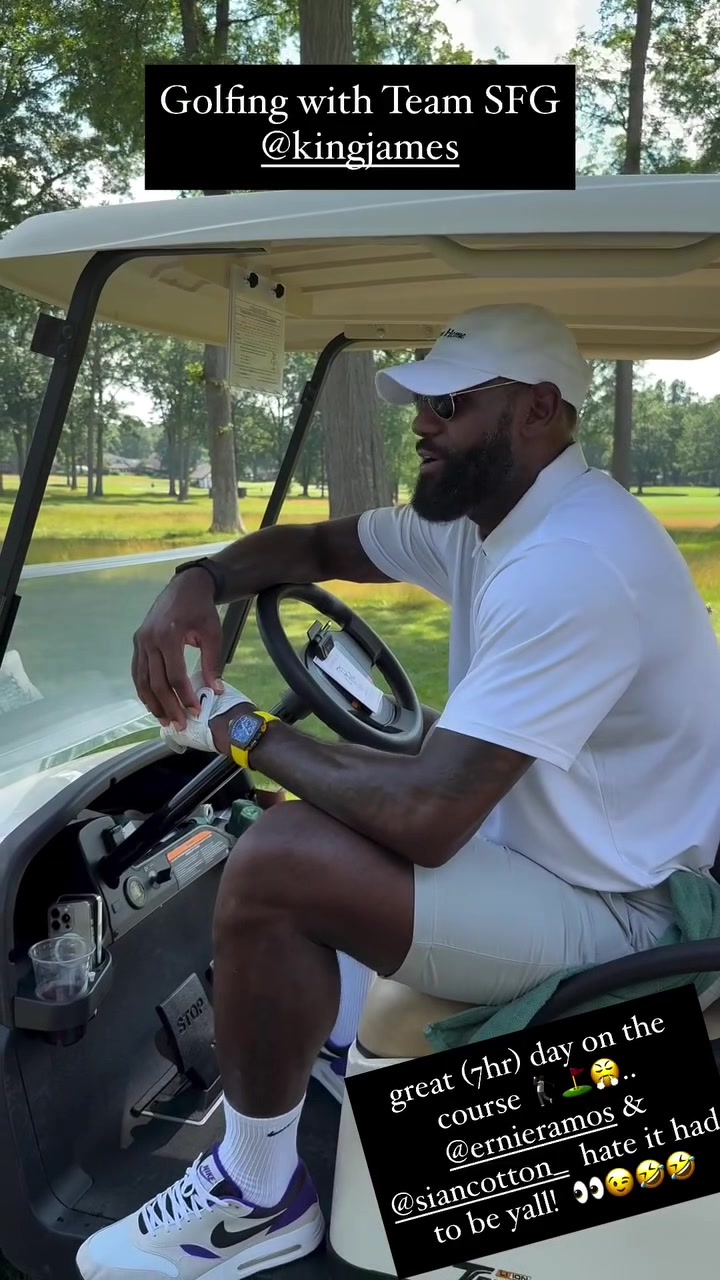 开云体育网址-新技能🏌🏾詹姆斯打高尔夫第三天：我在努力搞清楚该怎么打